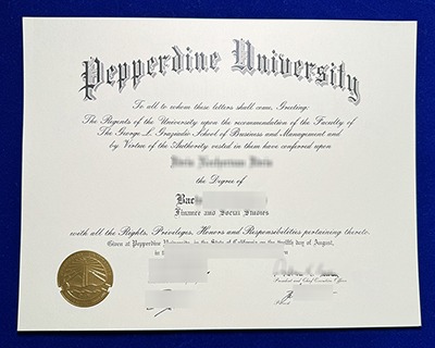 Fake Pepperdine University Diploma