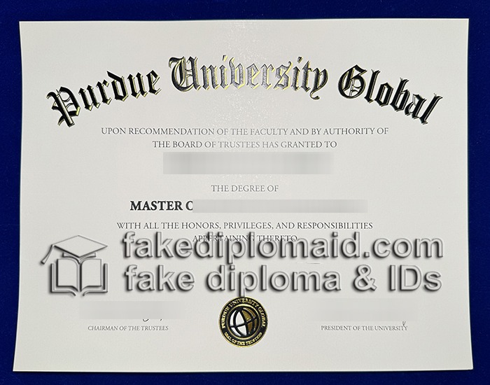 Fake Purdue Global Diploma