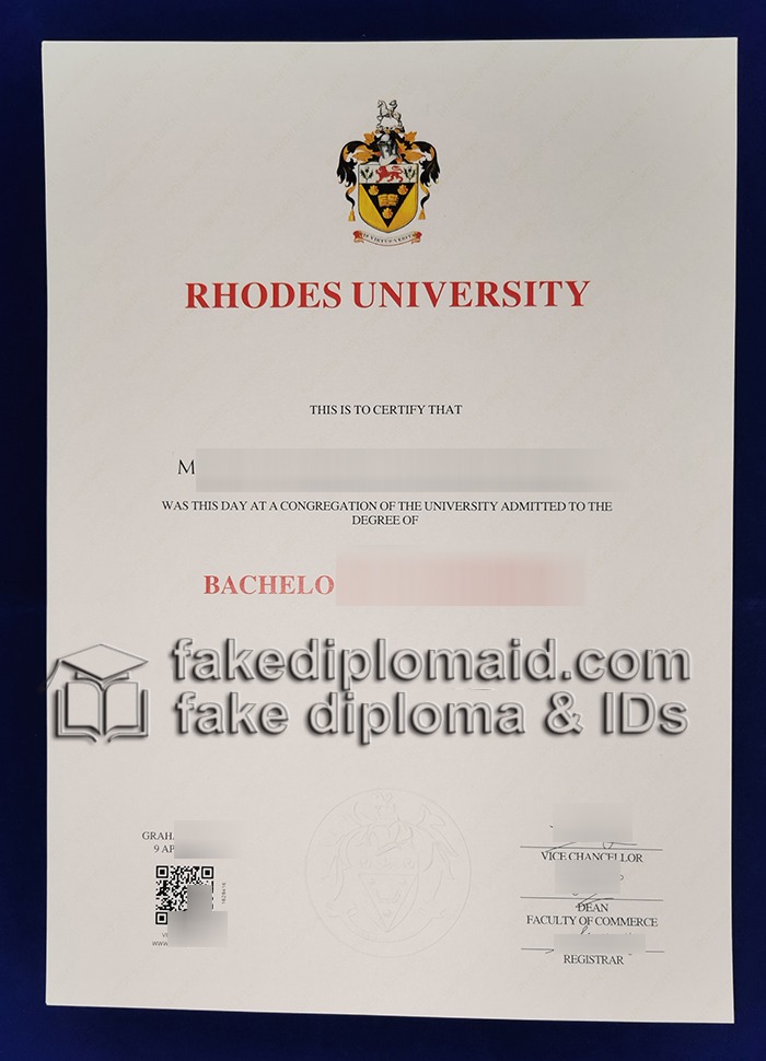 Fake Rhodes University Degree