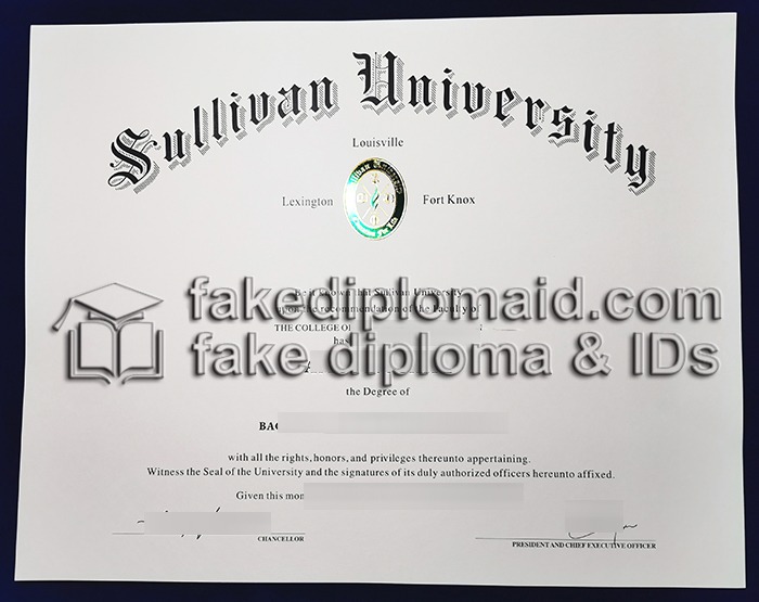 Fake Sullivan University Diploma