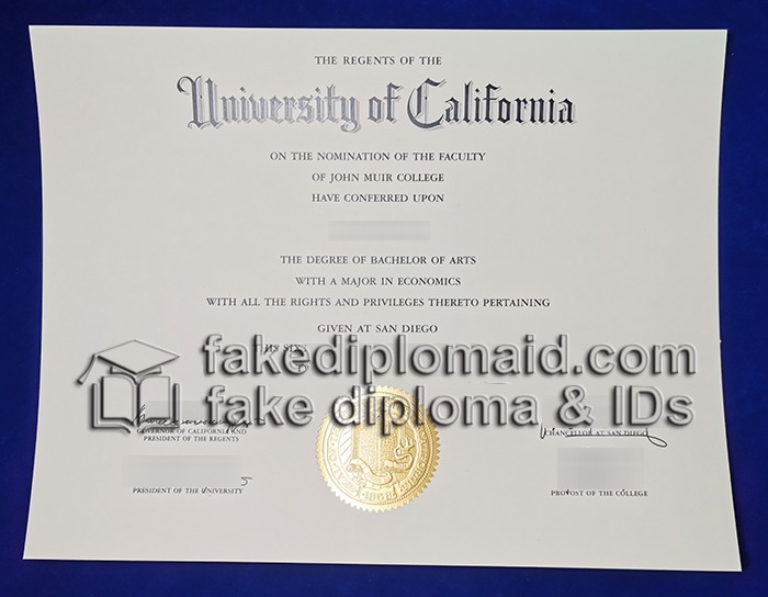 Fake UC San Diego Diploma