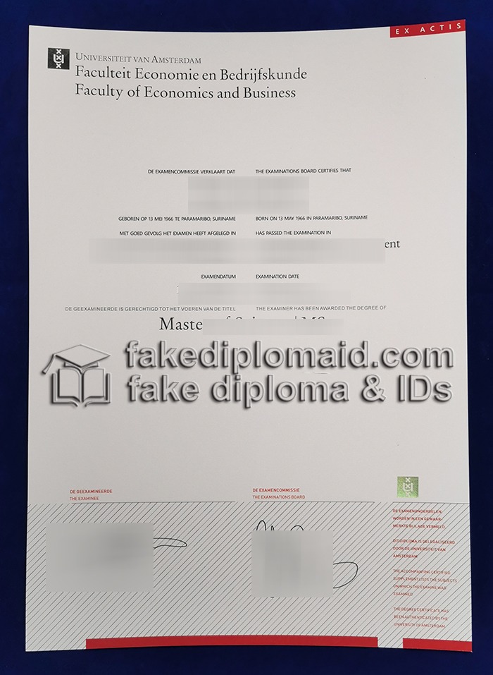 Fake UvA Diploma