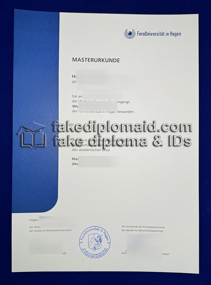 Fake FU Hagen Diploma