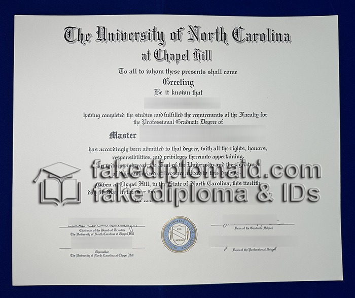 Fake UNC-Chapel Hill Diploma