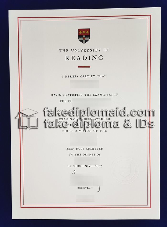 Fake University of Reading Degree
