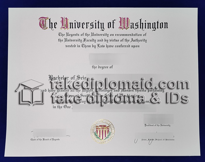 Fake University of Washington Diploma