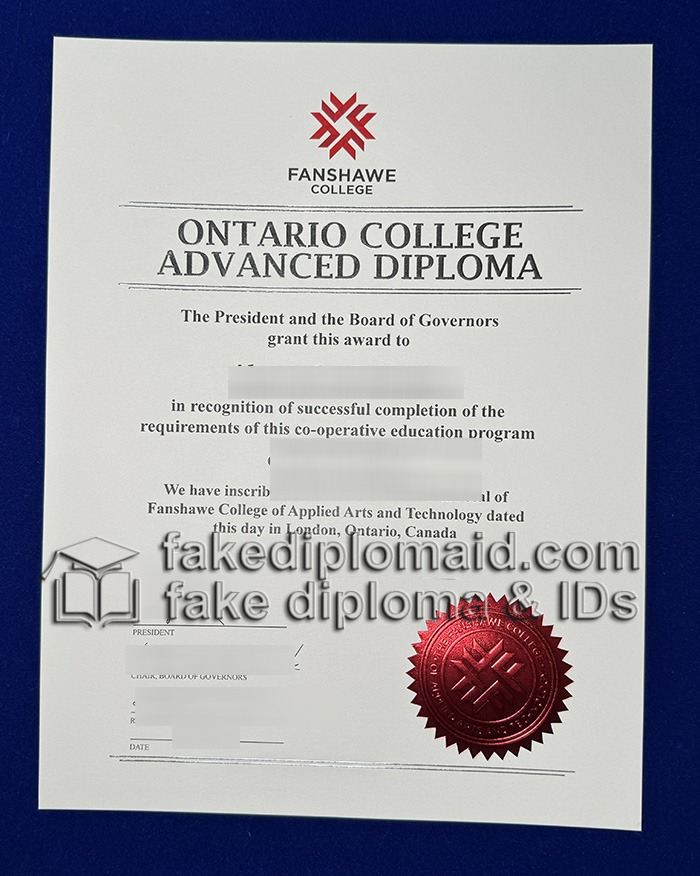 Fake Fanshawe College Diploma