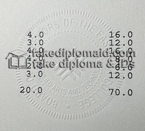 Fake Fanshawe College Transcript seal