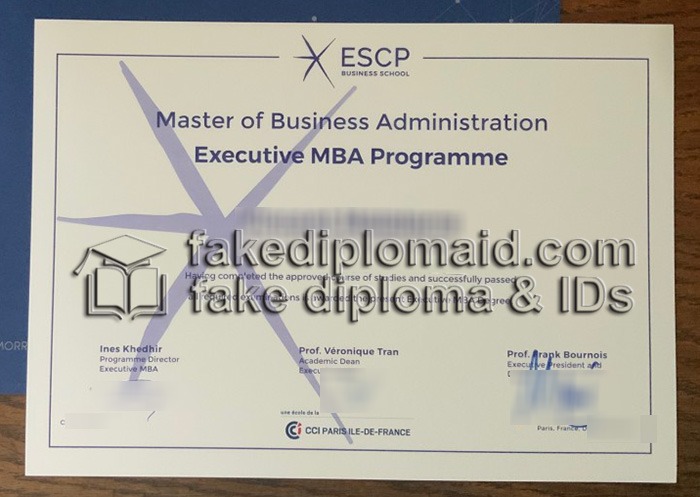 Fake ESCP Business School Diploma
