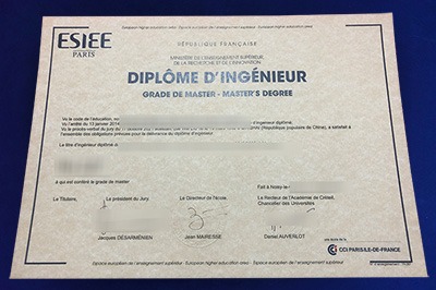 Fake ESIEE Paris Diploma