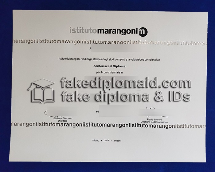 Fake Istituto Marangoni Diploma