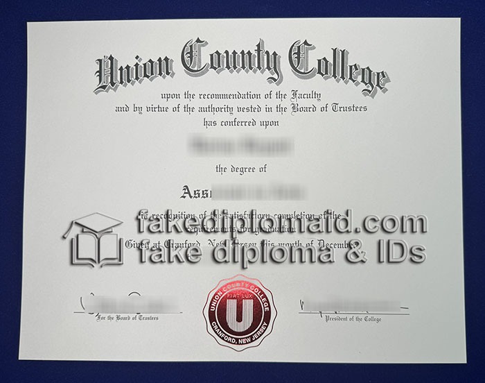 Fake Union County College Diploma