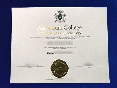 Fake Algonquin College Diploma