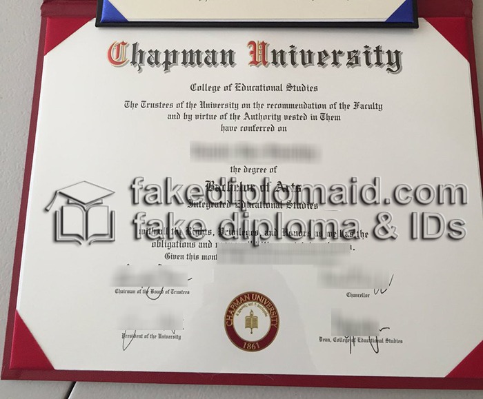 Fake Chapman University Diploma