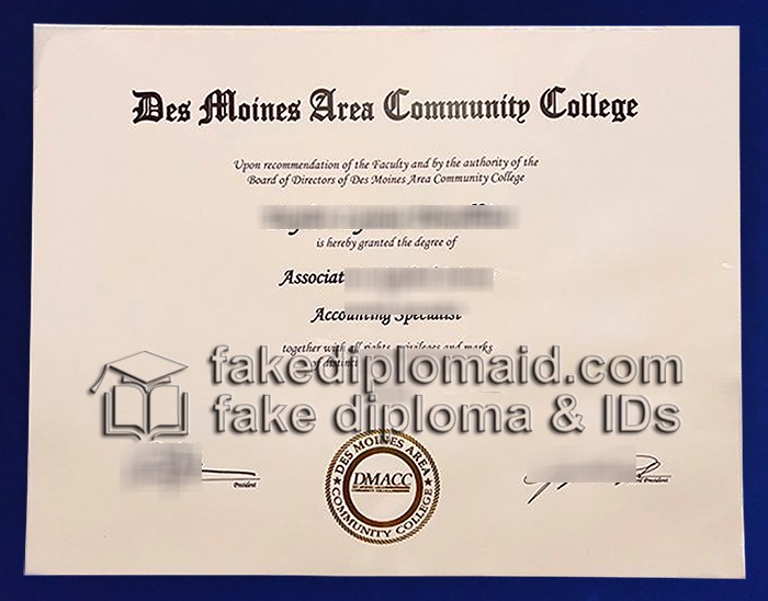 fake DMACC Diploma