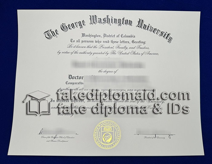 Fake GWU Diploma