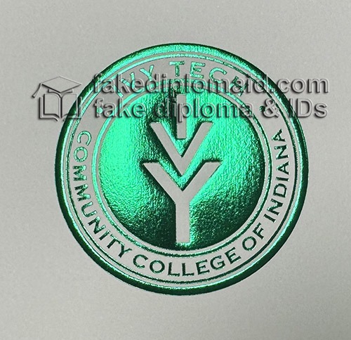 fake Ivy Tech Diploma seal