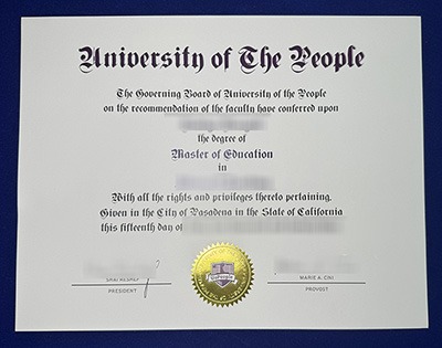 Fake UoPeople Diploma