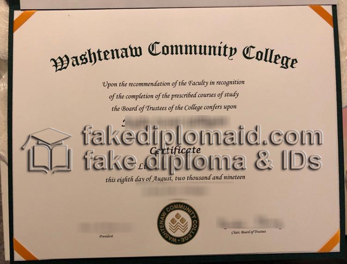 Fake Washtenaw Community College Diploma
