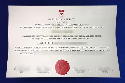 Fake McGill University Diploma