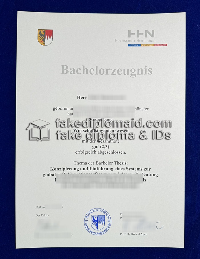 Hochschule Heilbronn Zeugnis