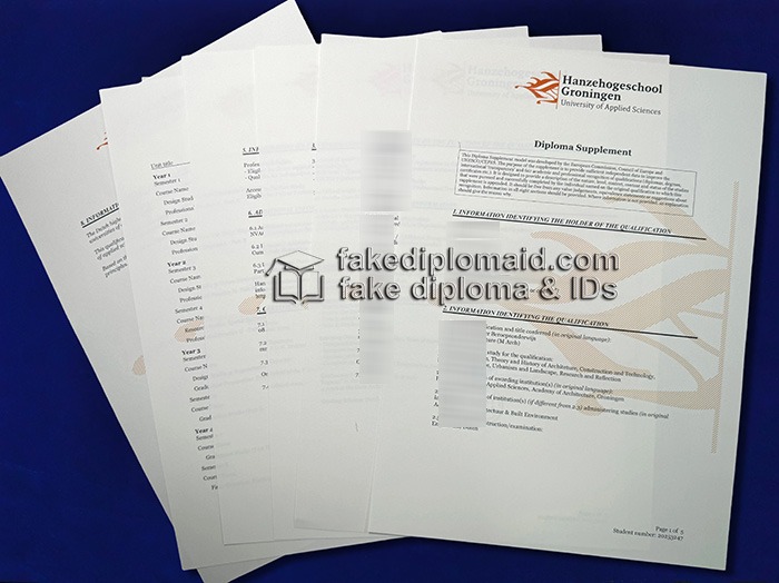 Hanze University of Applied Sciences Diploma Supplement Hanze University of Applied Sciences Diploma Supplement